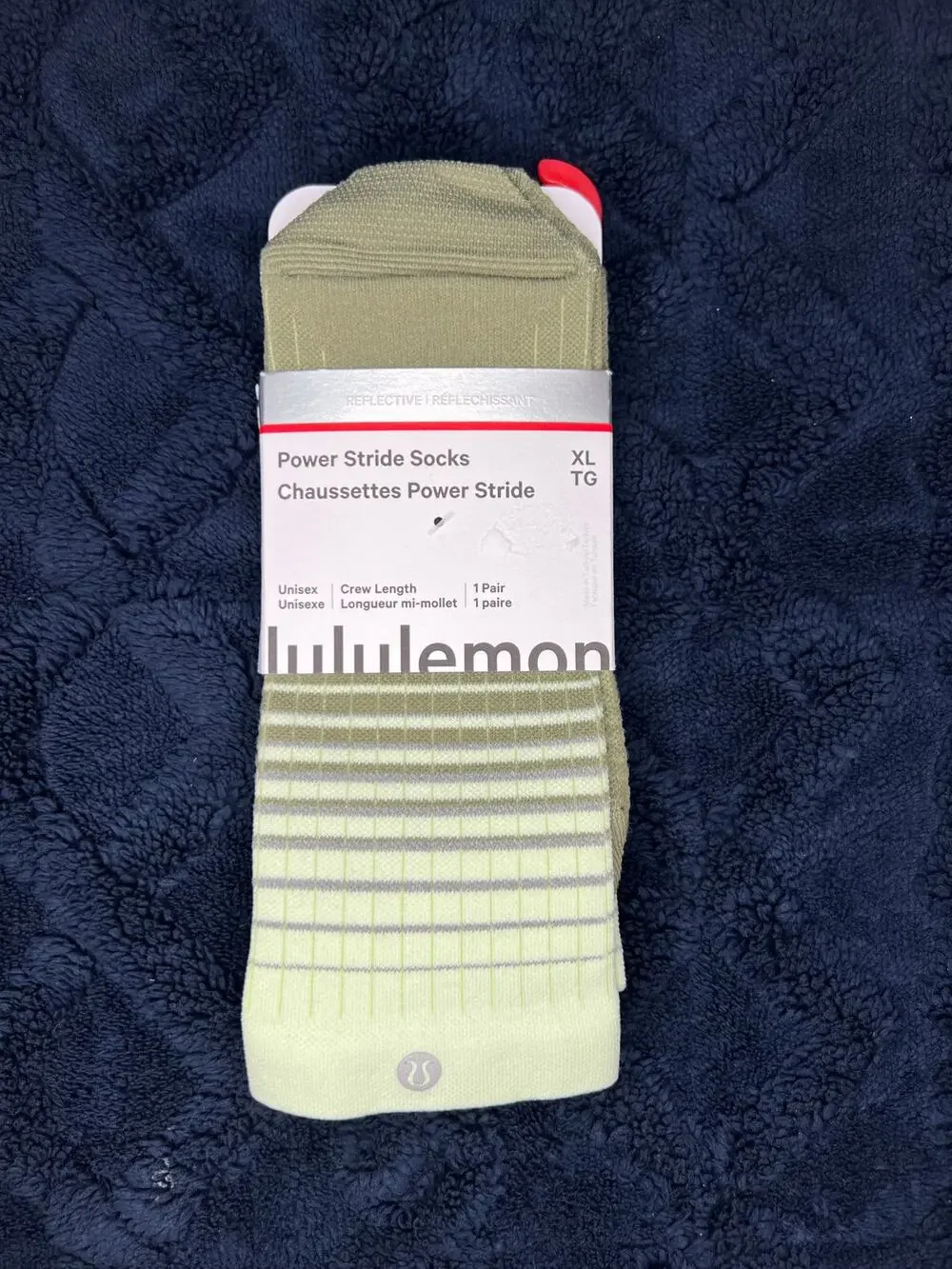 Lululemon unisex Power Stride crew socks XL